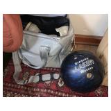 BRUNSWICK LASER BOWLING BALL W/ CASE
