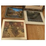 2 PRINTS AND ONE ON SLATE