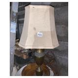 BRASS LAMP W/ SHADE