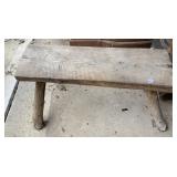 HAND CRAFTED LOG BENCH 40INX2FTH