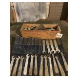 WRENCHES AND WOOD CHEESE BOX