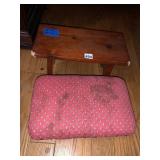 TWO FOOT STOOL ONE UPHL. TOP OTHER PINE