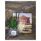 PLANTER W/ ARTIFICIAL PLANT