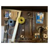 LEVEL, T SQUARE, HAMMER, ETC.