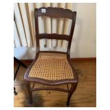 CANED SEAT ANTIQUE CHAIR