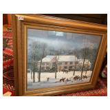 MICHEL DELACROIX WINTER SCENE SIGNED LL
