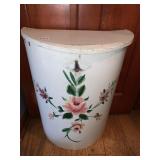 HAND PAINTED METAL HAMPER