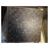 VINTAGE ADVERTISING CARD TABLE AND 2ND CARD TABLE