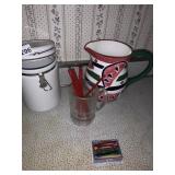 PITCHER, CANISTER JAR COFFEE ETC.