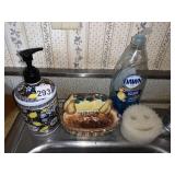 SOAP DISPENSER, SCRUBBER HOLDER