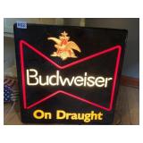 PLASTIC BUDWEISER ON DRAUGHT LIGHT