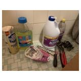 RAZORS, BLEACH, MR. CLEAN, WRENCH, SCREWDRIVER