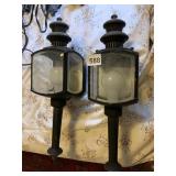 TWO OUTDOOR WALL MOUNT LIGHTS