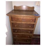 OAK DRESSER W/ RAISED PANEL SIDES AND BACKSPLASH