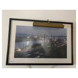 STEEL AT TWILIGHT FRAMED PRINT