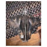 ANTIQUE LEATHER SKI BOOTS