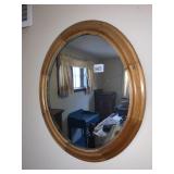 ROUND WOOD MIRROR
