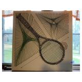 NAIL/STRING ART TENNIS RACK ART PIECE