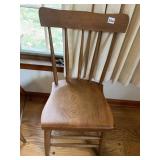 ANTIQUE PLANK BOTTOM CHAIR