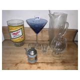 WATER PITCHER, MILLER GLASS