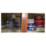 KITCHEN POTS AND VINTAGE TINS