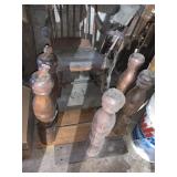 WOODEN TABLE LEGS WITH WOOD WHEELS 24IN X 26IN