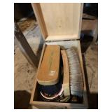 SHOESHINE BOX AND SUPPLIES