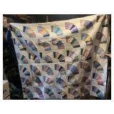 HAND STITCHED RAINBOW DESIGN QUILT