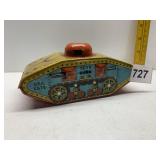 TIN TANK BANK, MADE IN THE USA
