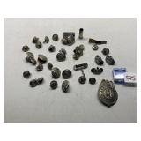 AUXILARY POLICE BADGE, UNIFORM BUTTONS