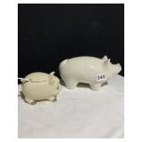 PIGGY BANK & PIG SUGAR BOWL OTAGIRI 1979