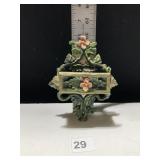 CAST IRON PAINTED WALL MOUNT MATCHSTICK HOLDER