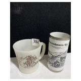 FIRE KING DAVY CROCKET MUG, ASMANNSHAUSEN GLASS