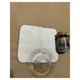 DISH DRYING TOWEL, GLAZED JAR, MIKASA PLATE