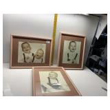 THREE MATCHING FRAMES