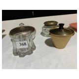 CREAMER, SUGAR, COVERED POWDER, COVERED DISH
