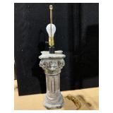 COMPOSITION LIONS HEAD LAMP., 24"