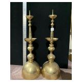 TALL BRASS CANDLE HOLDERS