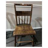 ANTIQUE CHAIRS ONE WITH DAMAGE ON EDGE