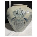 SOIT-OUI-MAL GLAZED POTTERY VASE 16" H