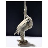 31" TALL METAL HURON BIRD FOUNTAIN