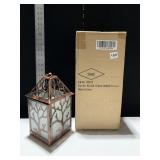 ANTIQUE FINISH CANDLE LANTERN WITH FLAMELESS