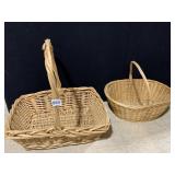 2 WOVEN BASKETS