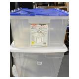 2 STORAGE BINS WITH LIDS