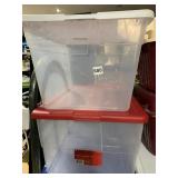 2 STORAGE BINS WITH LIDS