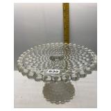 BUBBLE DESIGN PEDESTAL CAKE PLATE
