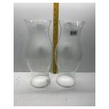 14" H HURRICANE GLASS VASES