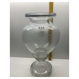 15" H TAPERED BASE GLASS VASE