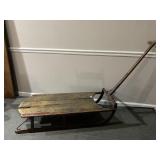 ANTIQUE HEAVY-DUTY SLED W/ LONG HANDLE 44" X
