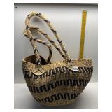 DOUBLE HANDLED STRAW BAG
